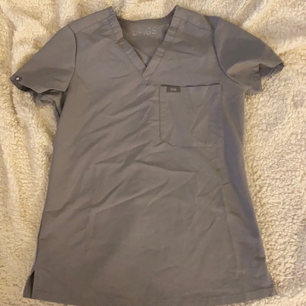 Figs Cement One Pocket Scrub Top